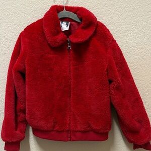 Vibrant Red Kids Puffer Jacket